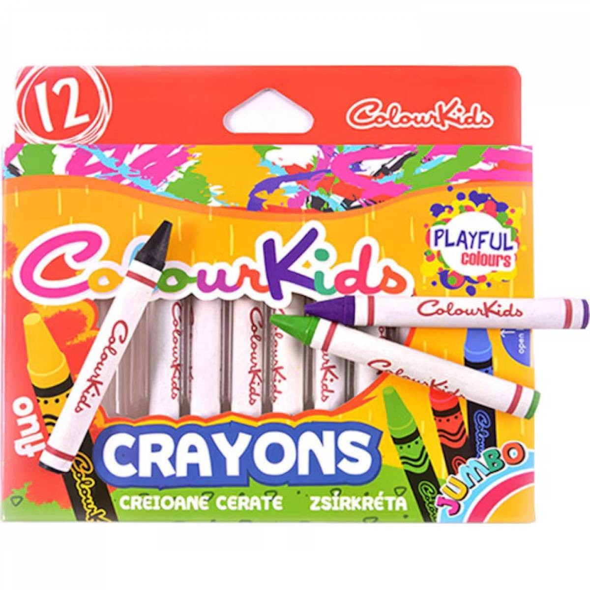 Creioane Cerate Colour KIDS 12 culori Jumbo