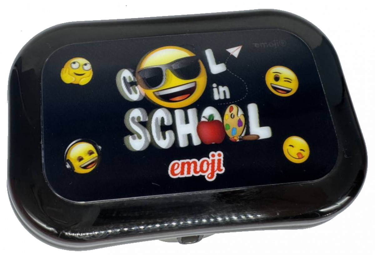 Cutie sandwich 15x10x6cm Emoji Negru semitransparenta