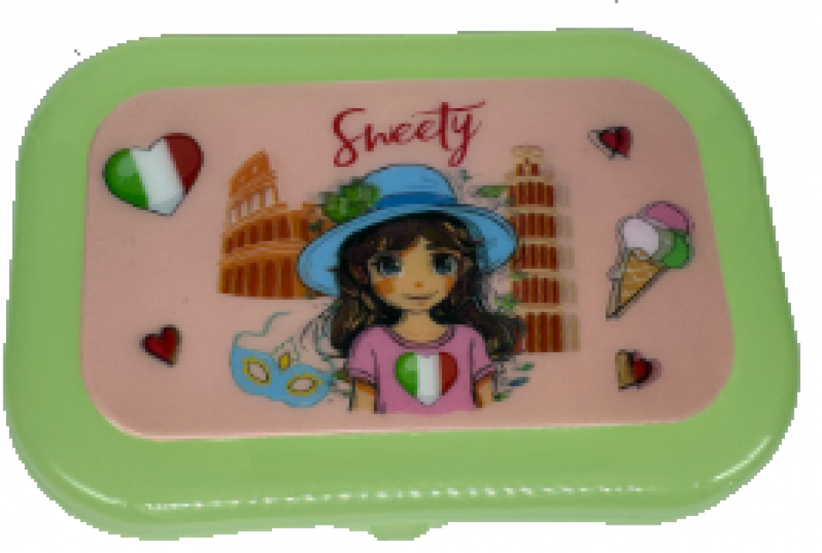 Cutie sandwich 15x10x6cm Sweety IT Roz semitransparenta