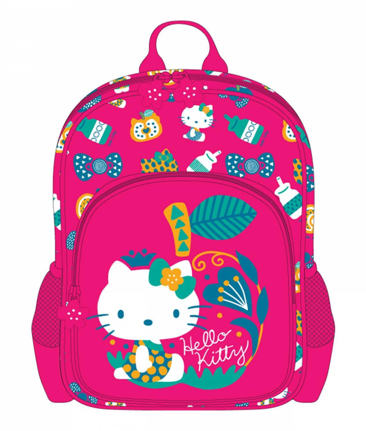 Ghiozdan Prescolari, Hello Kitty, 2 Fermoare, Roz