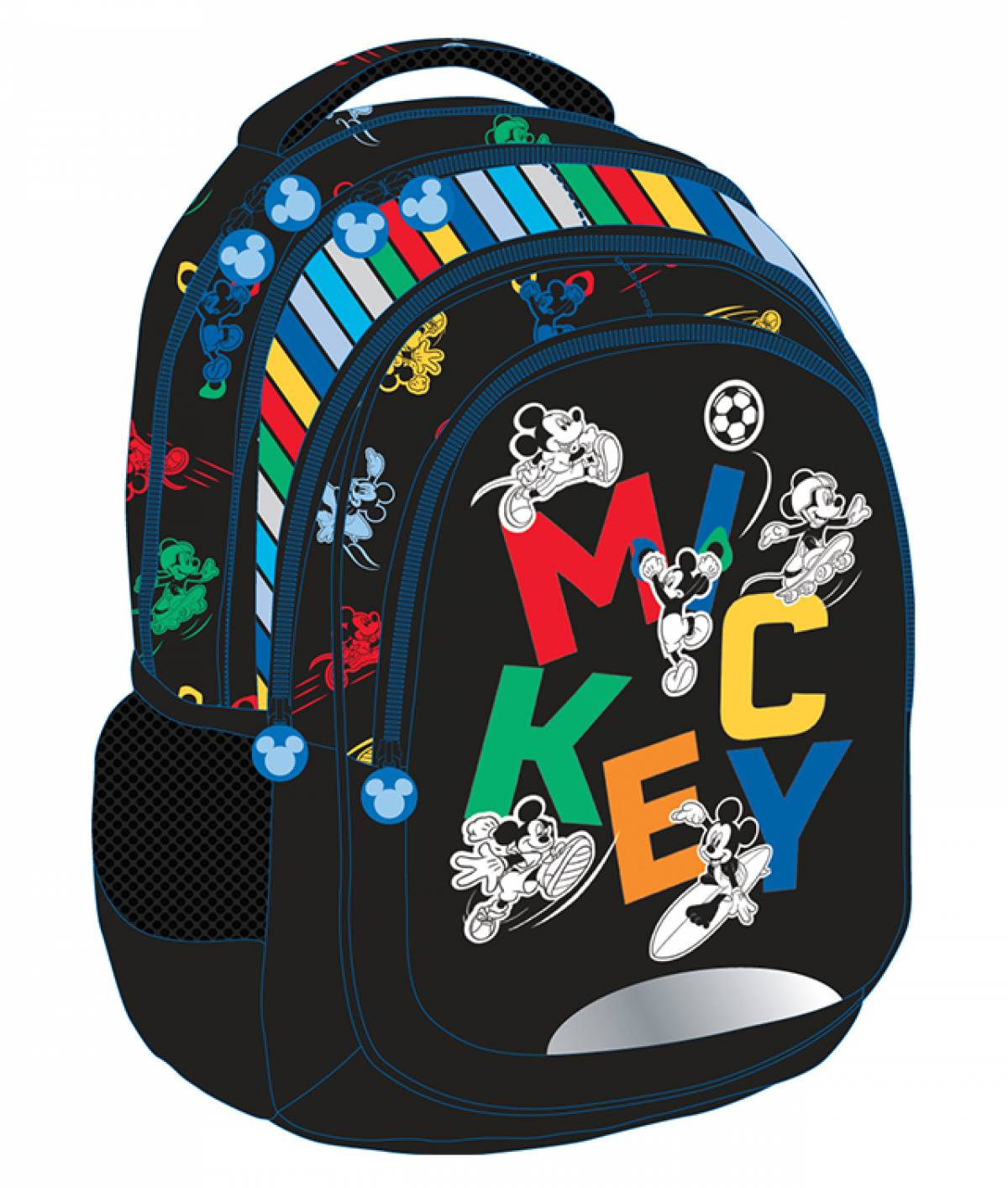 Ghiozdan MICKEY MOUSE SCOLAR negru sporturi