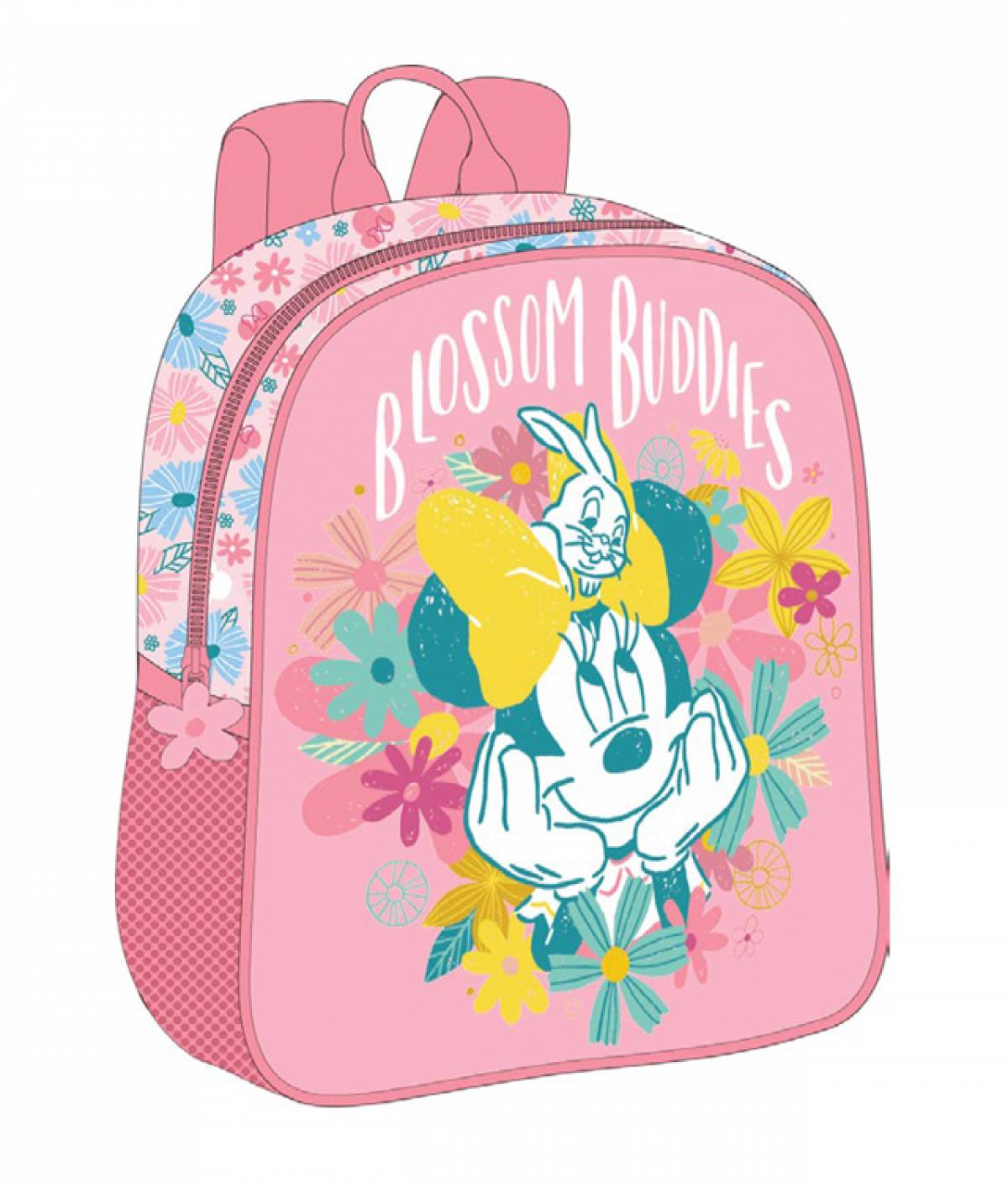 Ghiozdan MINNIE MOUSE PRESCOLARI roz pastel