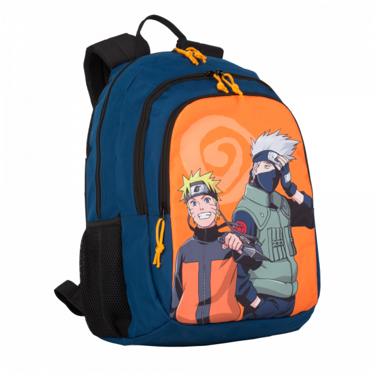 Ghiozdan Naruto Albastru cu 2 fermoare 42x31x19cm