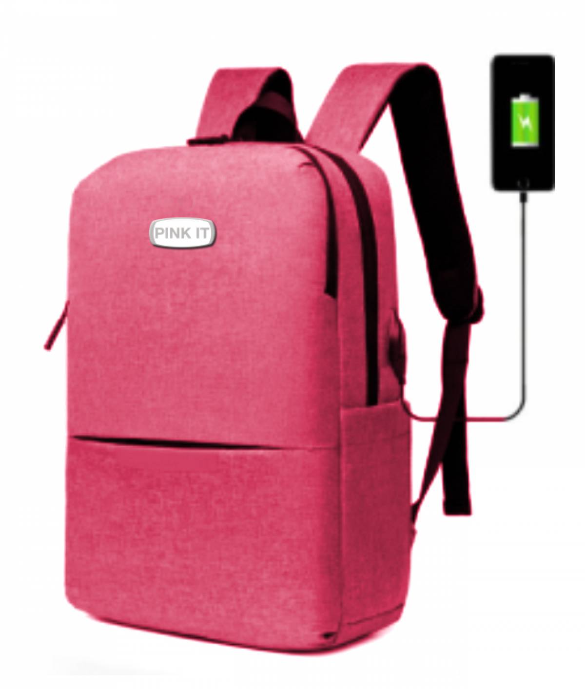 Ghiozdan Laptop, Pink It, 3 Fermoare, 42HX27X13cm, Roz