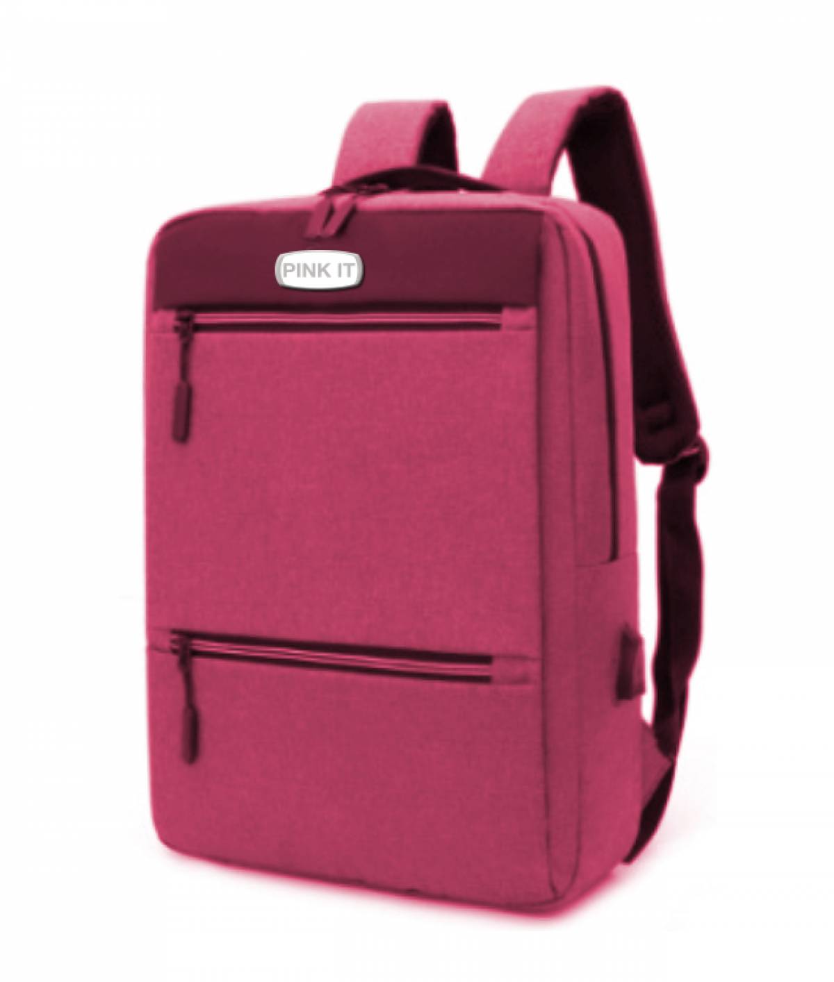 Ghiozdan Laptop, Pink It, 3 Fermoare, 44HX28X11cm, Roz