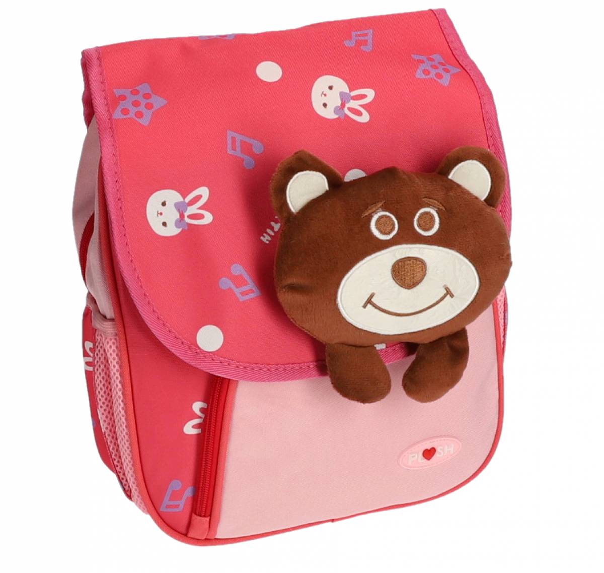 Ghiozdan Prescolar, URS ROZ 2fermoare 2compartimente 30X25X10cm 0.39kg