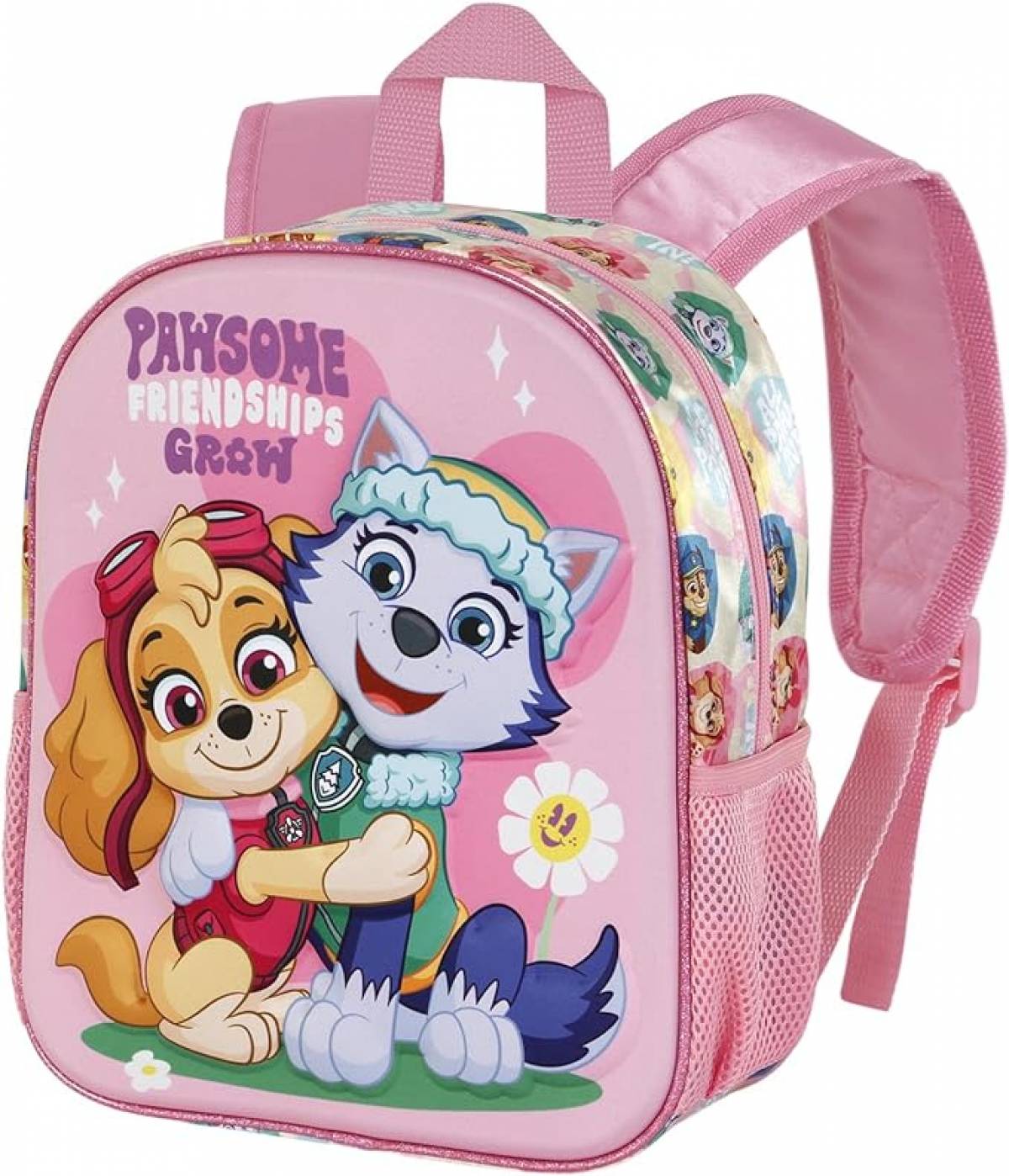 Ghiozdan Prescolari, Paw Patrol, 1 fermoar, 2 buzunare, 26cm x 31cm x 11cm, Roz