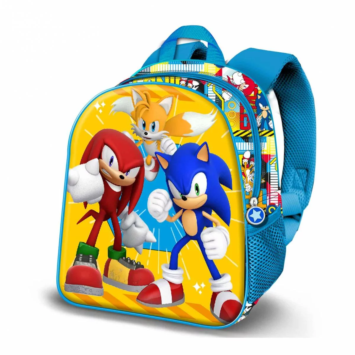 Ghiozdan Prescolari Sonic 3D 1 Compartiment 2 Buzunare M 5x27xH32cm