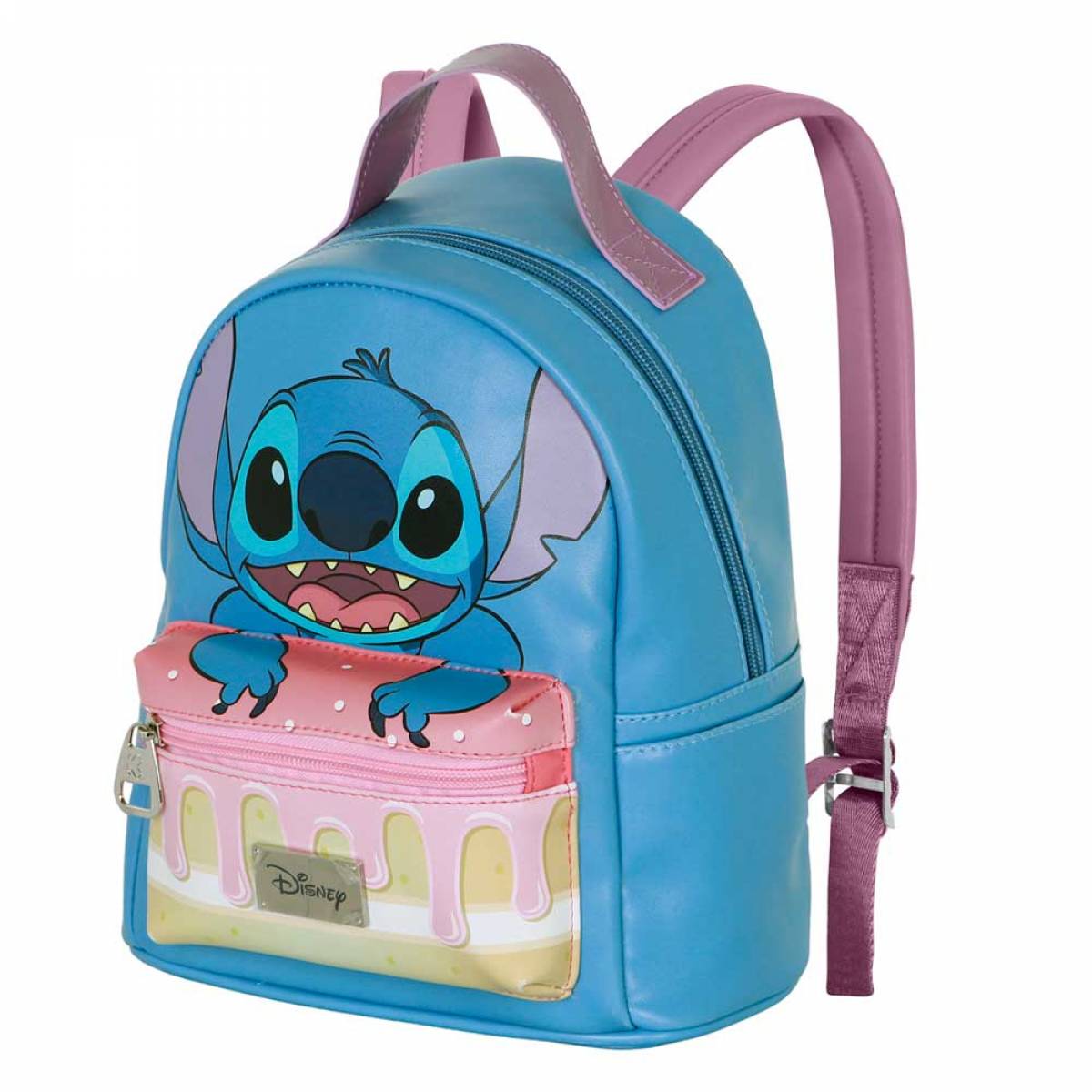 Ghiozdan Scolar, Lilo & Stitch Cake, 1 Compartiment, Albastru, 22cm x 25cm x 15cm