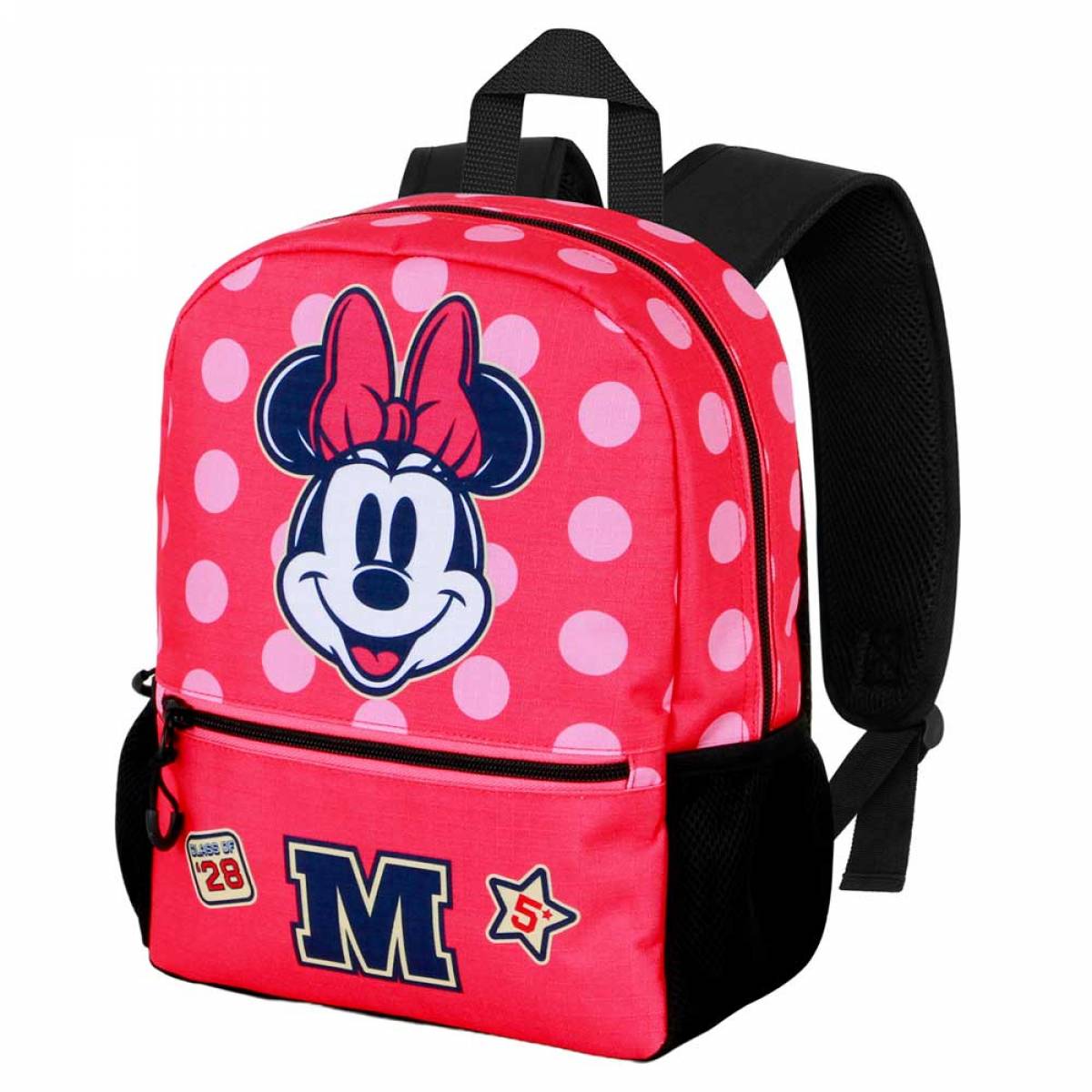 Ghiozdan Scolar, Minnie Mouse Class, 1 Compartiment, Roz, 26cm x 33cm x 12cm