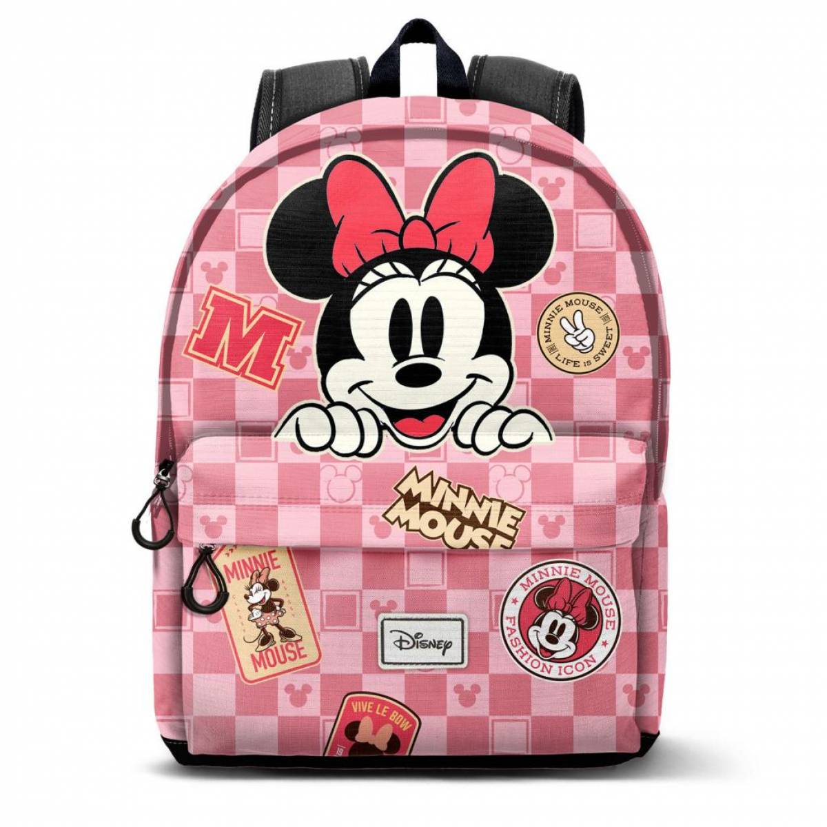 Ghiozdan Scolar, Minnie Mouse Journey, 1 Compartiment, Roz, 31cm x 44cm x 18cm