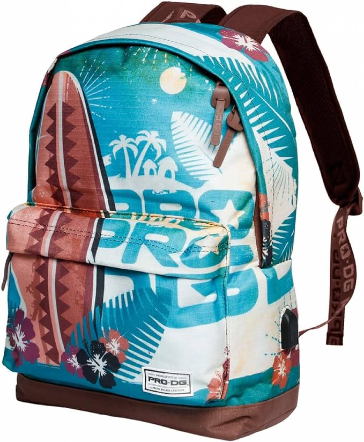 Ghiozdan Scolar, Surfboard, 2 fermoare, 31x44x18cm, Multicolor