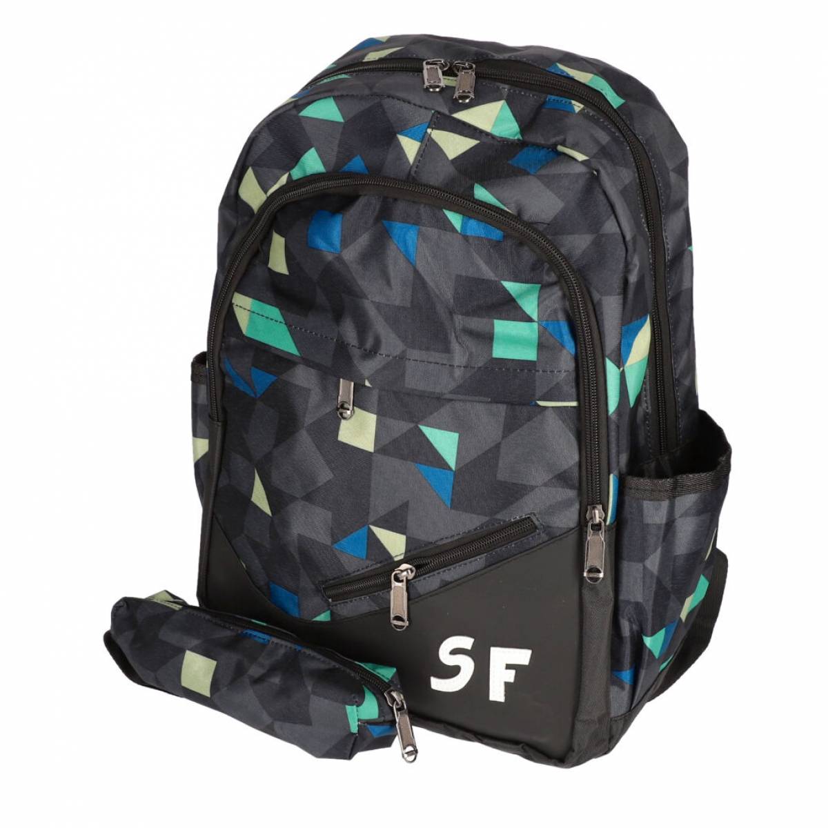Ghiozdan SF 3F 42cm cu penar etui - CAROURI