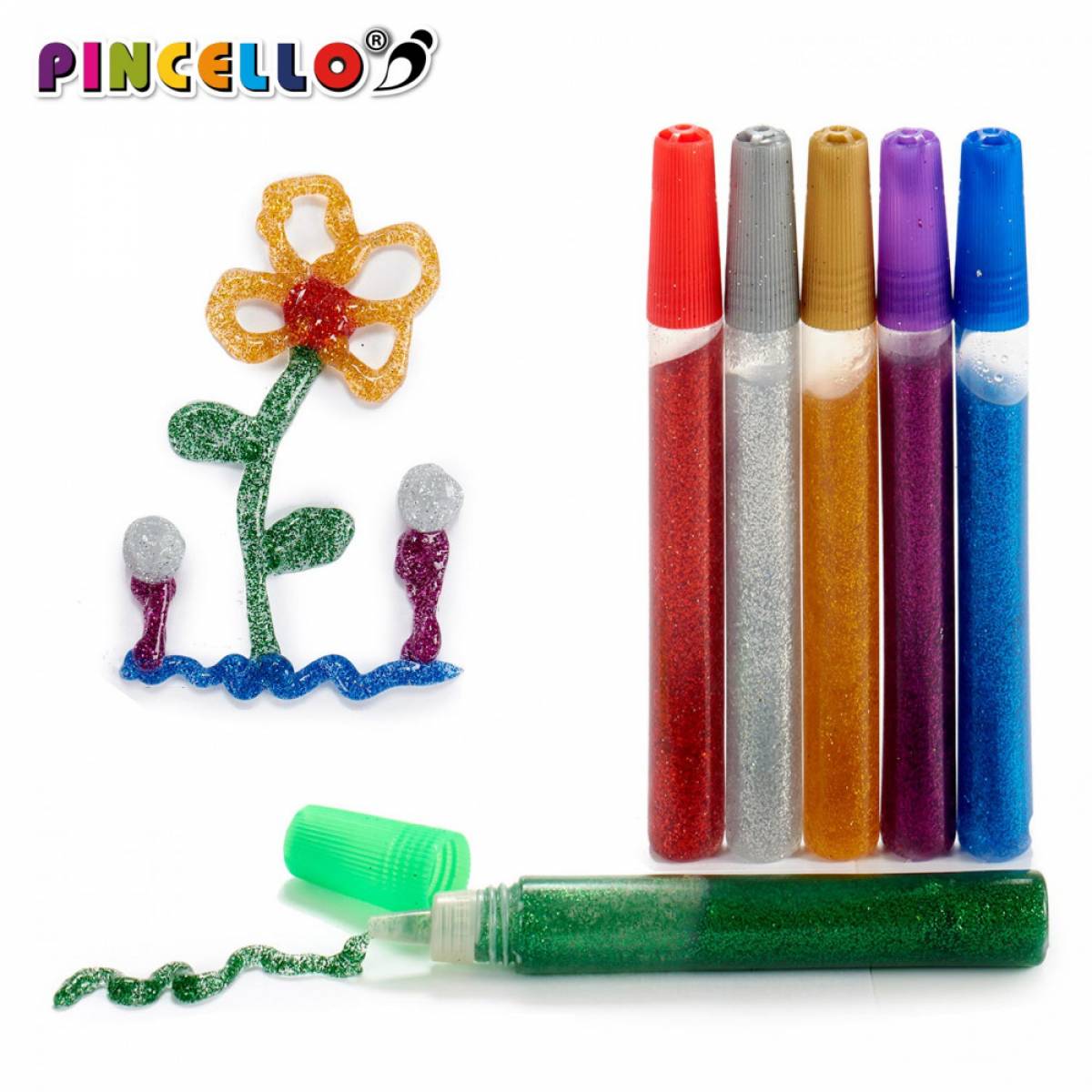 Glitter PINCELLO metalic 10buc 1x1x12cm