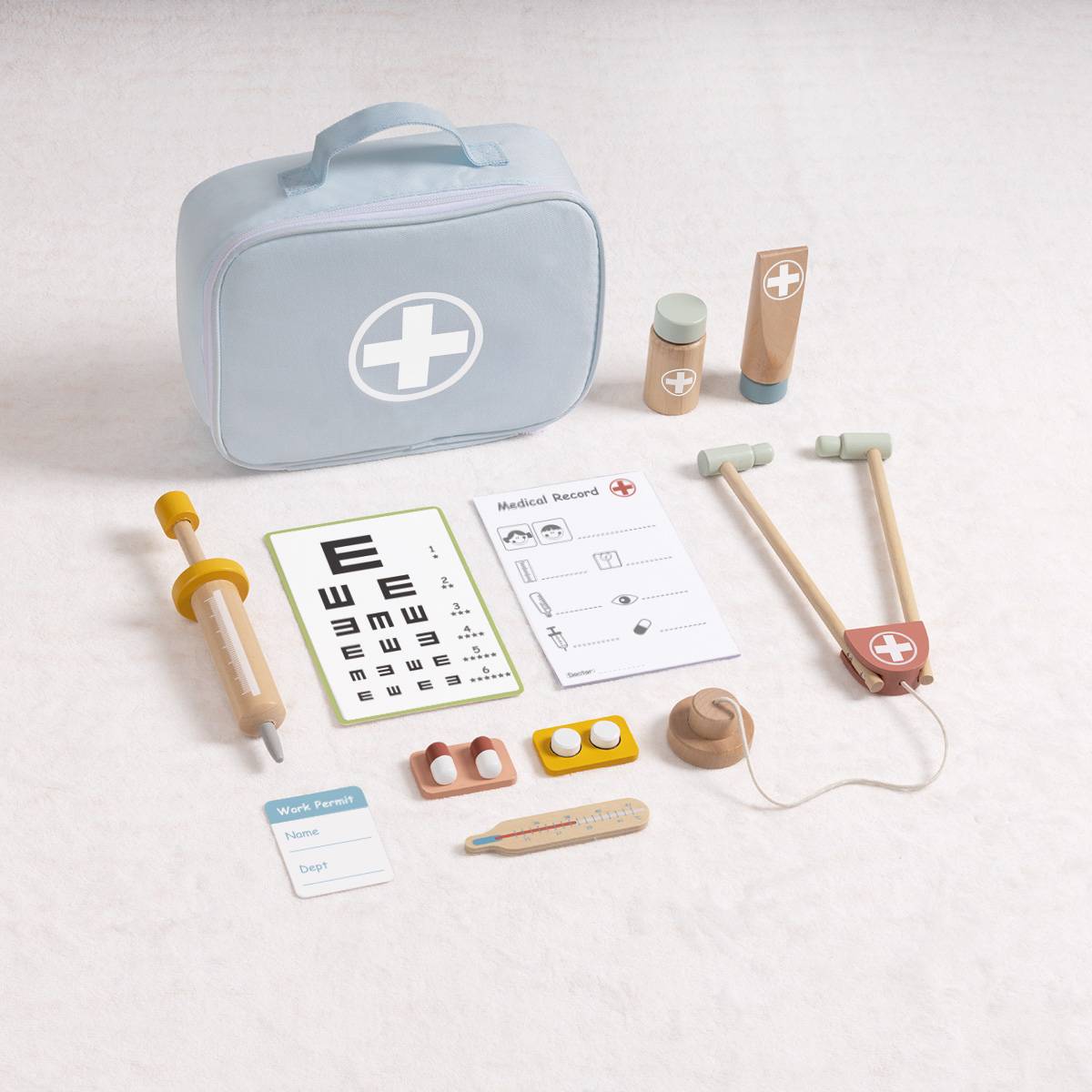Joc Doctor Trusa Medicala din Lemn pentru Copii