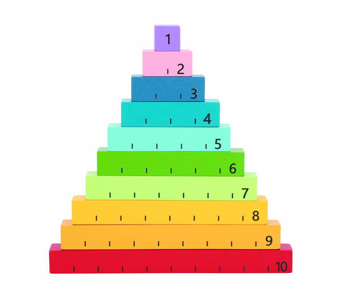 Joc Educativ Montessori de Numere si Stivuire din Lemn, Matching Stacking Peg pentru Copii