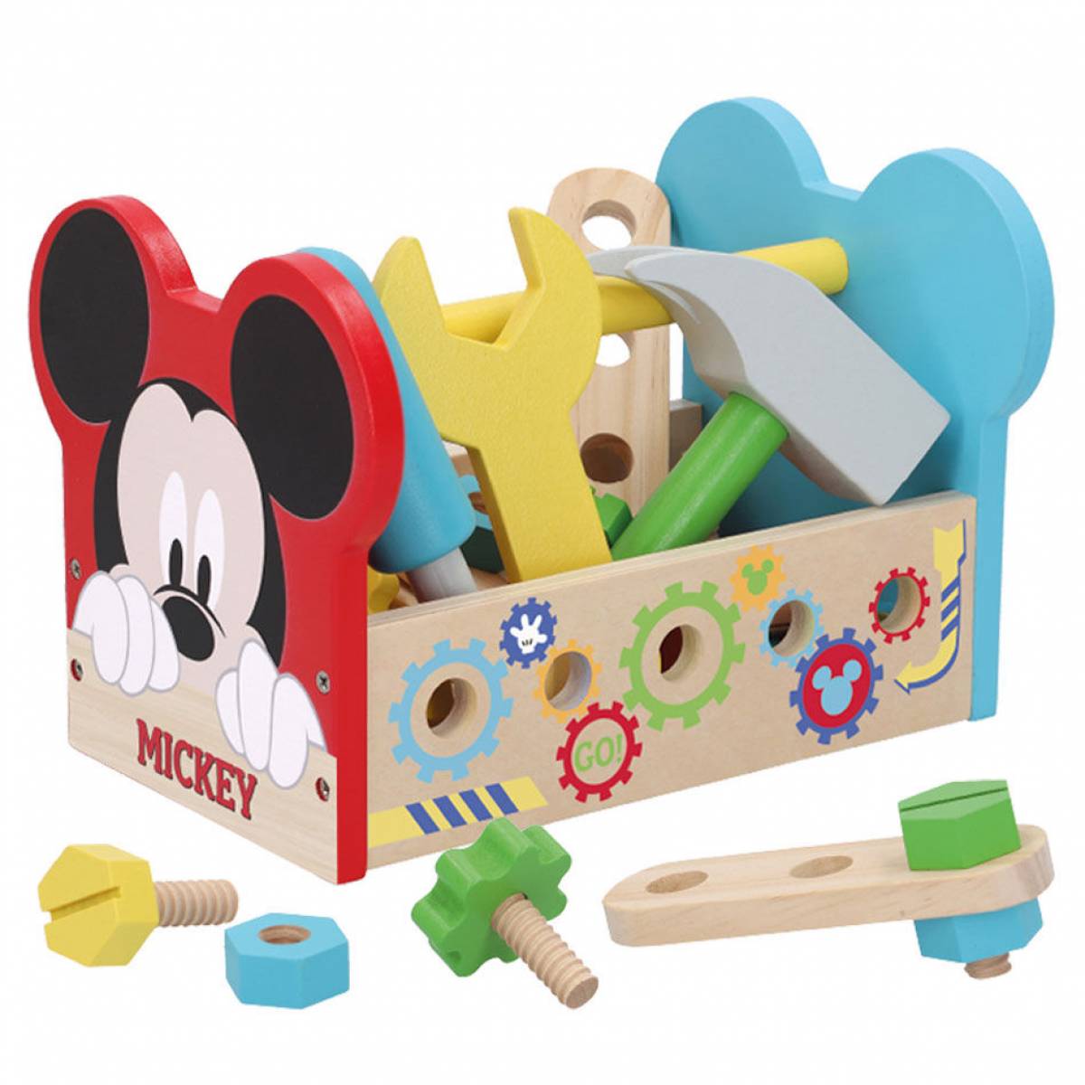 Jucarie din lemn Mickey Disney Baby set unelte