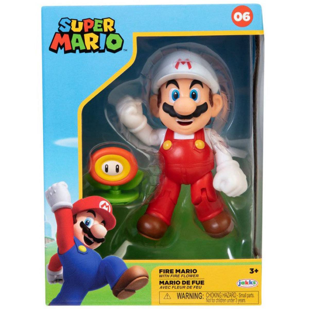 Jucarie Figurina Super Mario Bros Fire Mario 10cm