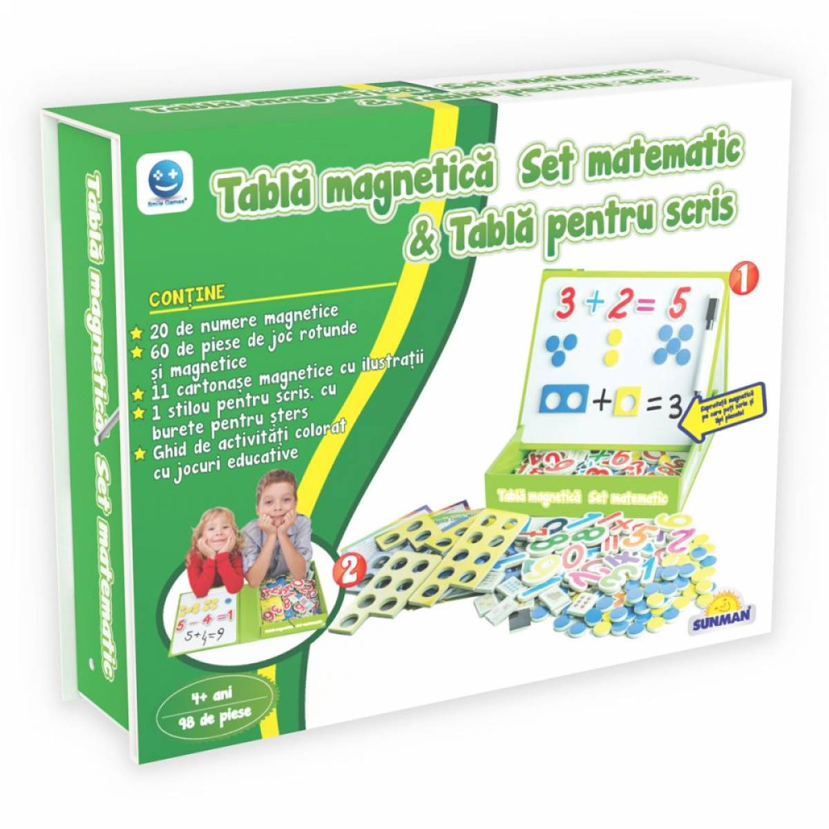 Jucarie SMILE GAMES - JOC EDUCATIV MATEMATIC PE TABLETA MAGNETICA