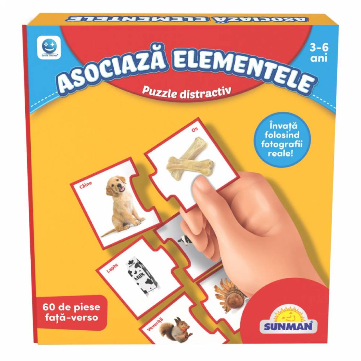Jucarie SMILE GAMES - PUZZLE SA INVATAM ASOCIEREA ELEMENTELOR