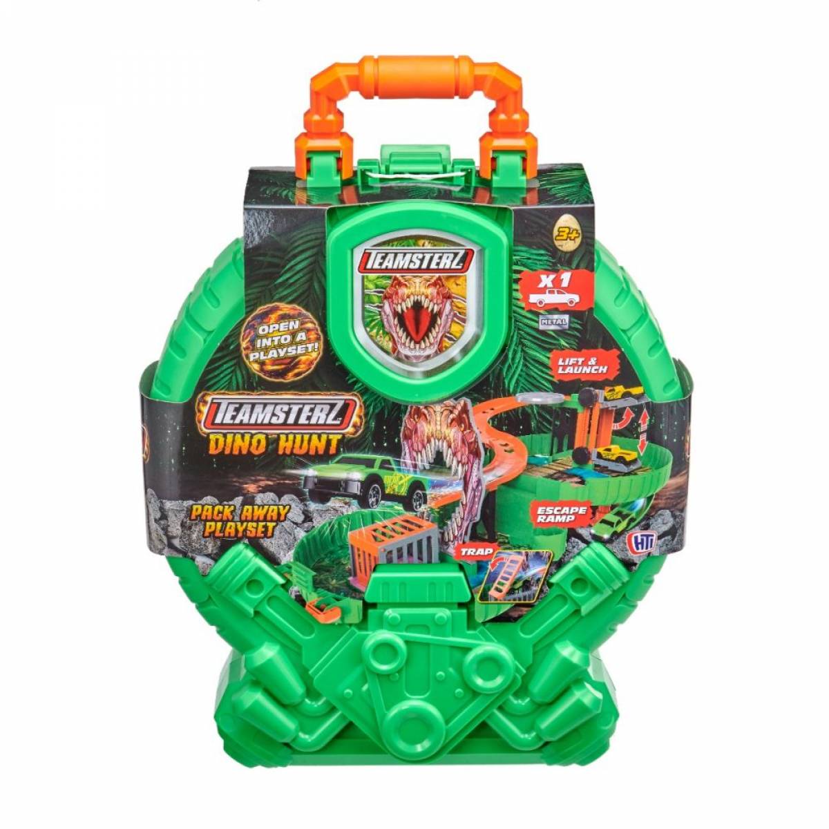 Jucarie TEAMSTERZ - SET PISTA DINOZAUR CU 1 MASINUTA