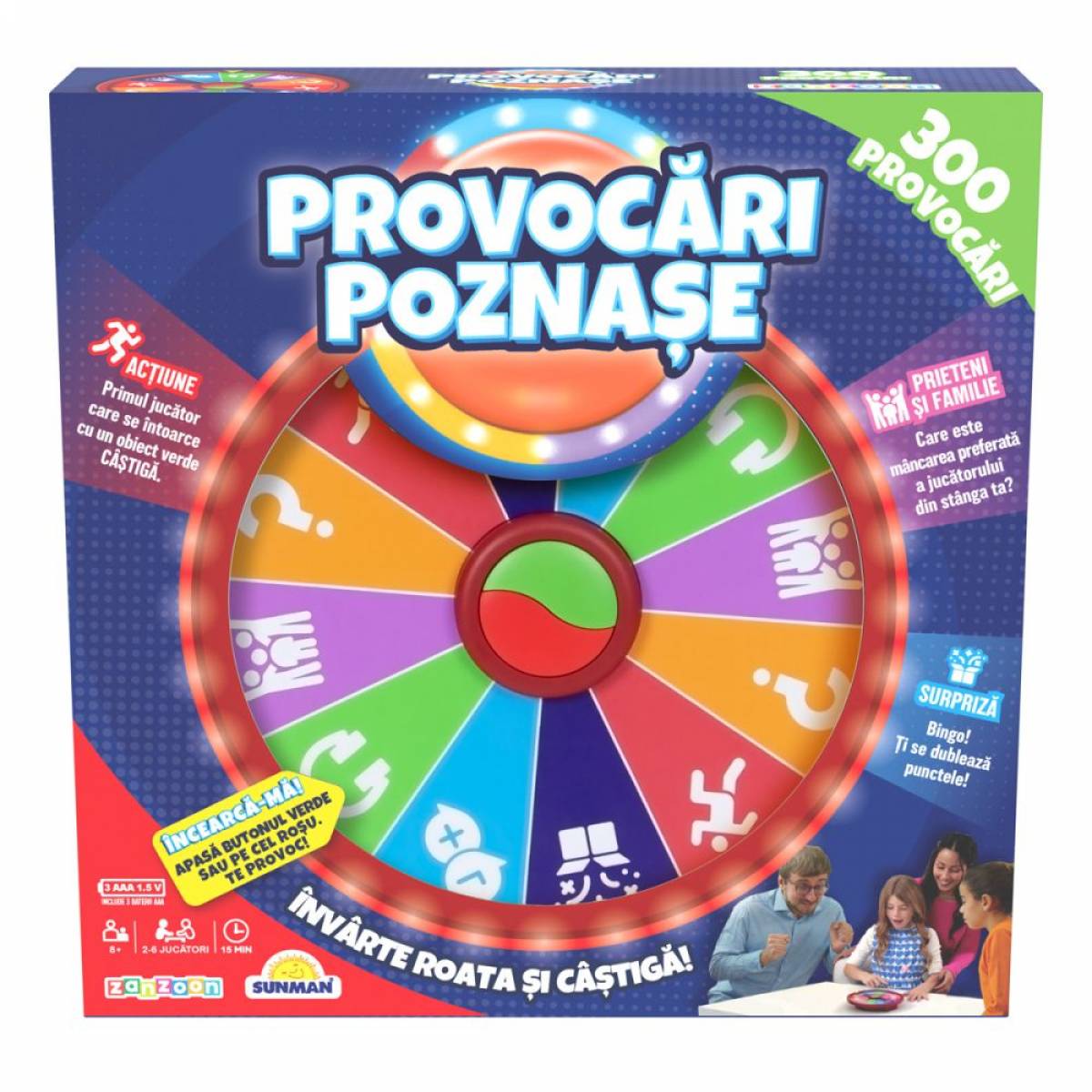 Jucarie ZANZOON - JOC INTERACTIV PROVOCARI POZNASE