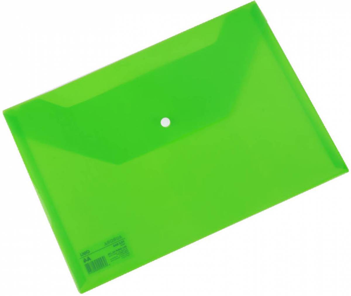 Mapa plastic cu buton A4 WUP 140mic Verde