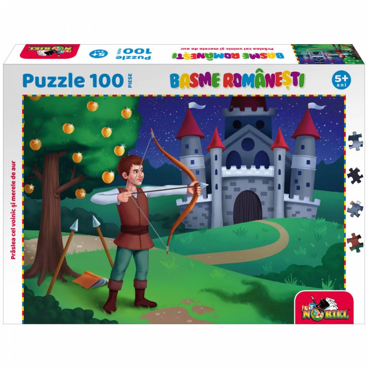 Jucarie NORIEL PUZZLE - BASME ROMANESTI - PRASLEA CEL VOINIC SI MERELE DE AUR, 100 PIESE