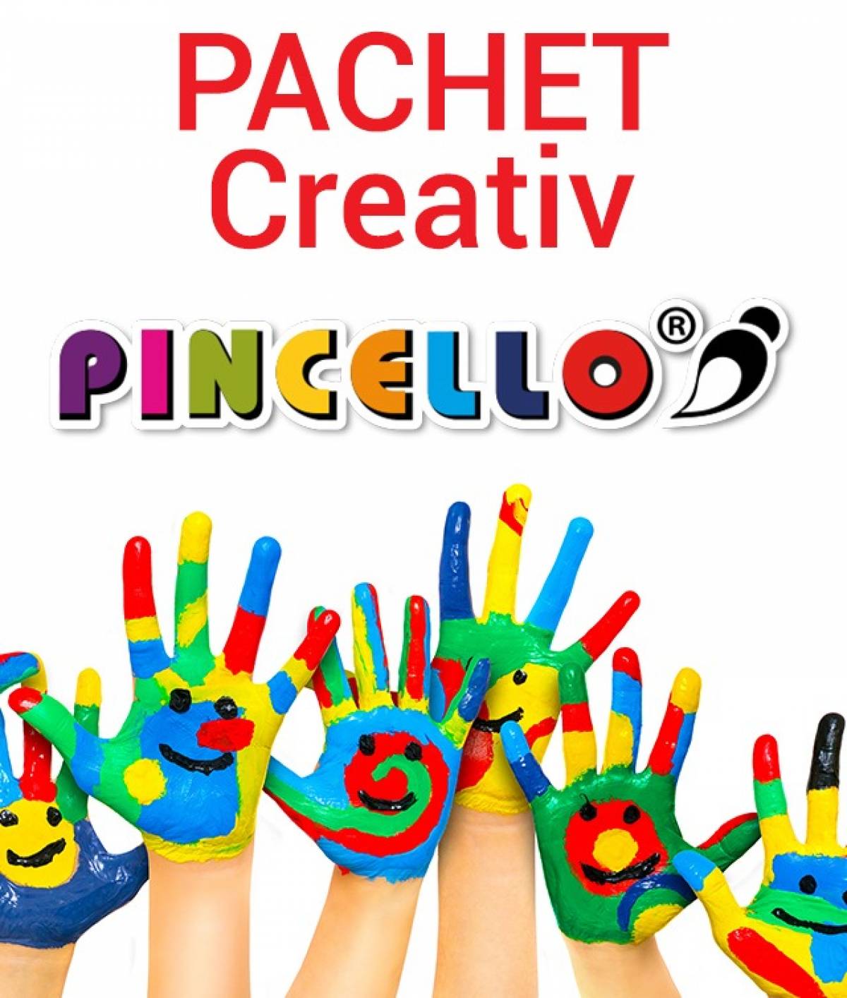 Pachet Creativ PINCELLO, Set complet de rechizite pentru copii creativi