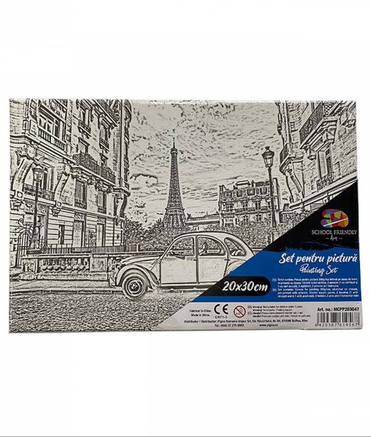 Panza SF ART pre printata sasiu lemn 1 6x2 5cm 20x30cm PARIS