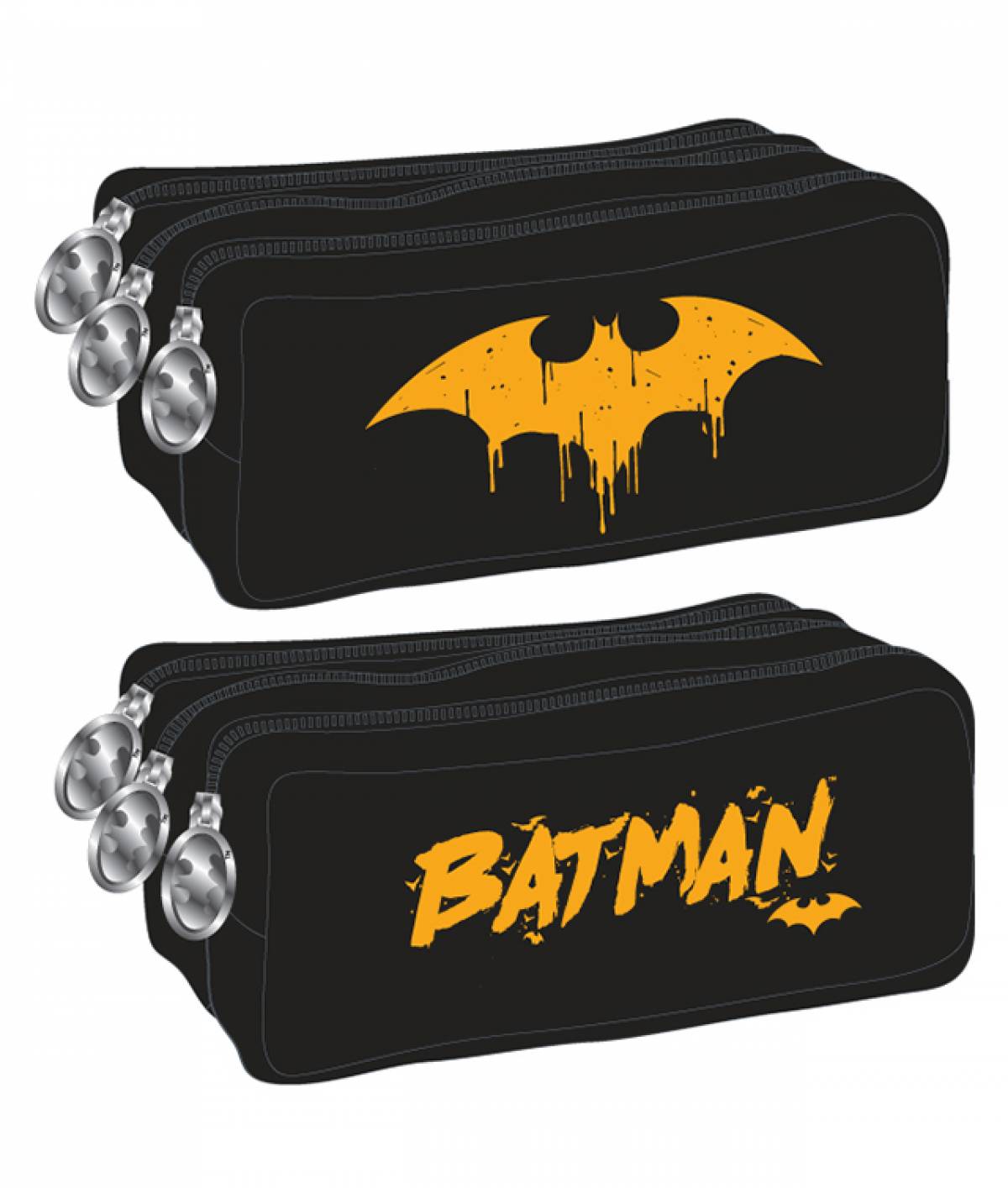 Penar Mic tip Etui, Batman, 3 Fermoare, Negru