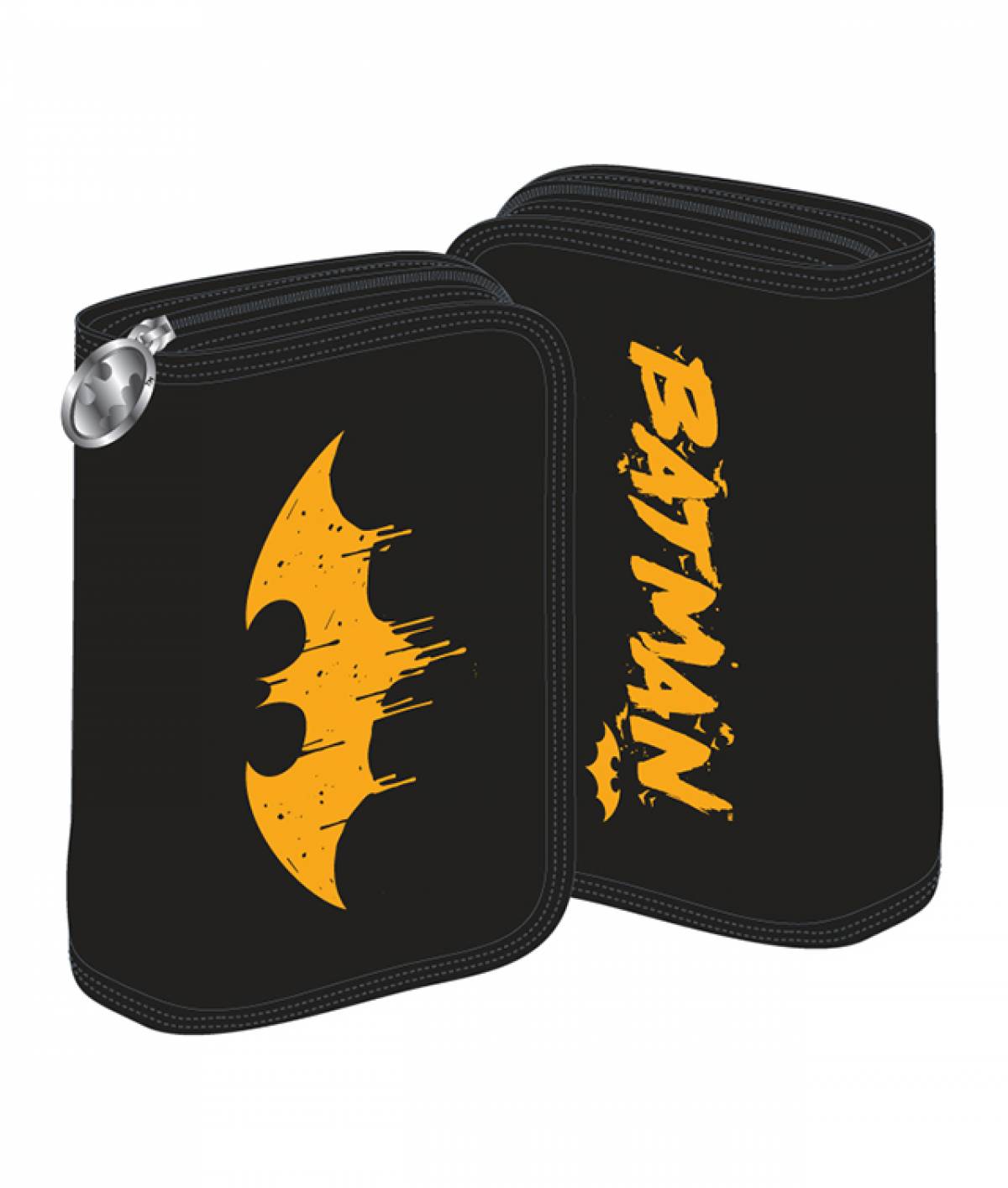 Penar 1 Compartiment, Batman, 1 Fermoar 2 Extensii, Negru