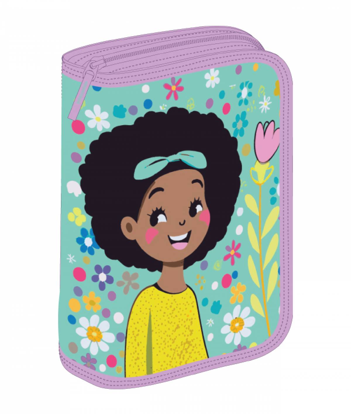 Penar Echipat, 31 Piese, 1 Compartiment, SchoolFriendly, Girl, 1 Fermoar 2 Extensii, Multicolor