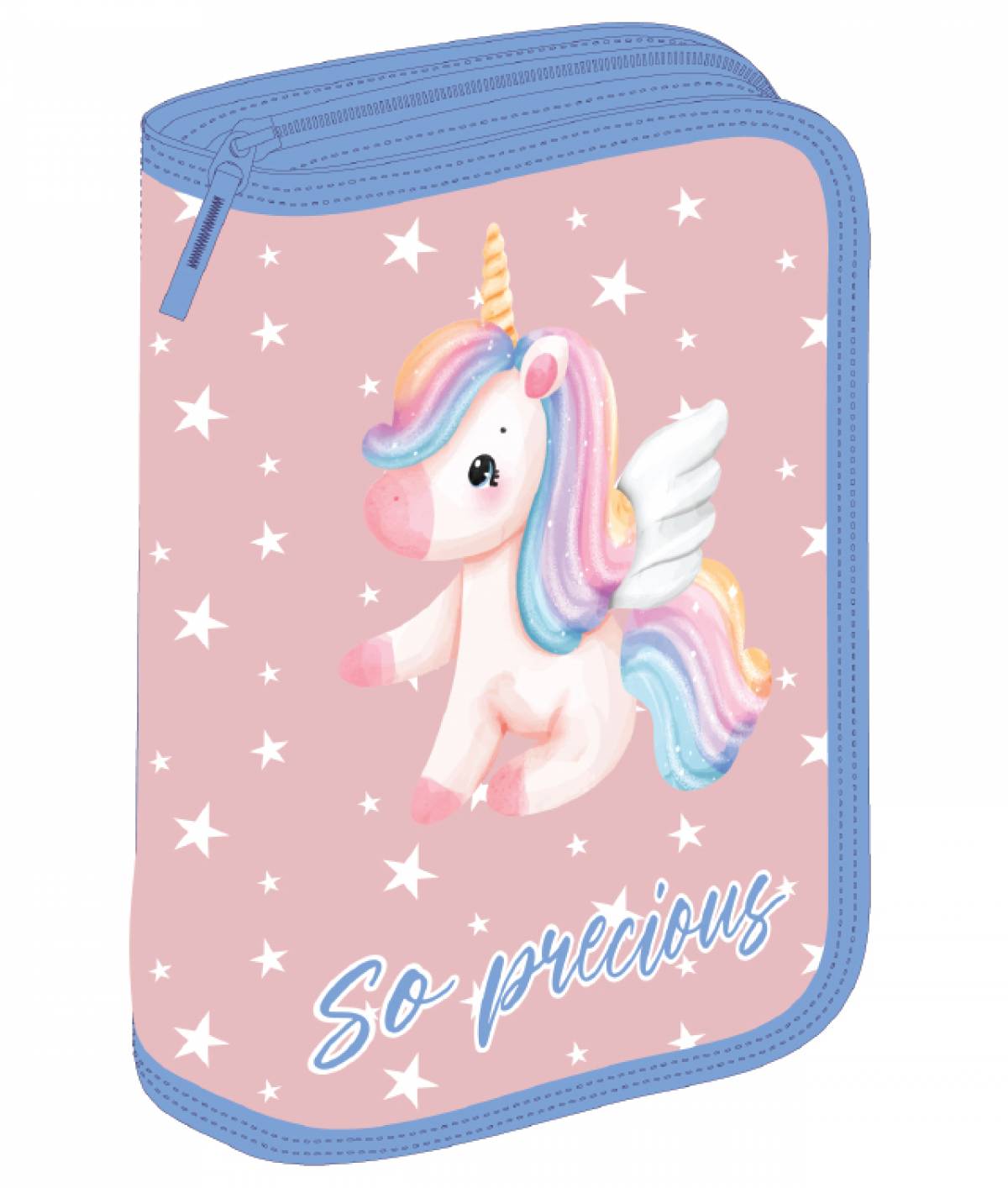 Penar Echipat, 31 Piese, 1 Compartiment, SchoolFriendly, Unicorn, 1 Fermoar 2 Extensii, Roz