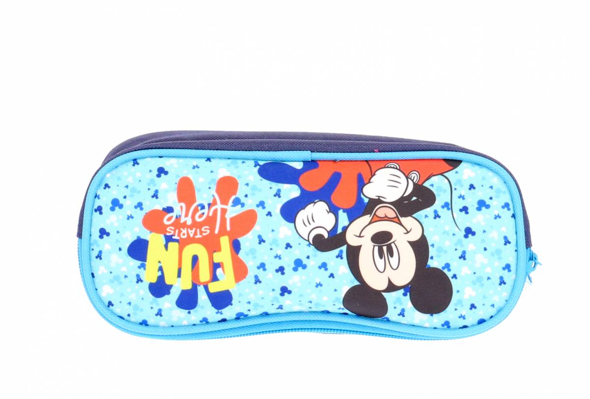 Penar Etui MICKEY MOUSE ALBASTRU 2fermoare