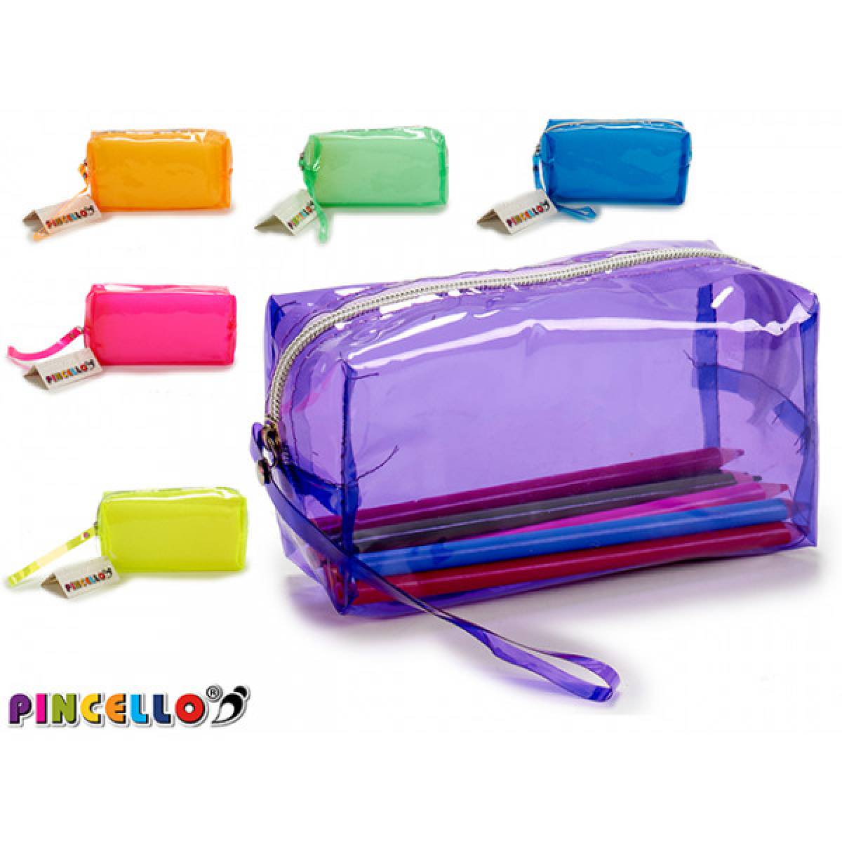 Penar Mic tip Etui, Pincello Transparent, 1 Fermoar, Mix Culori