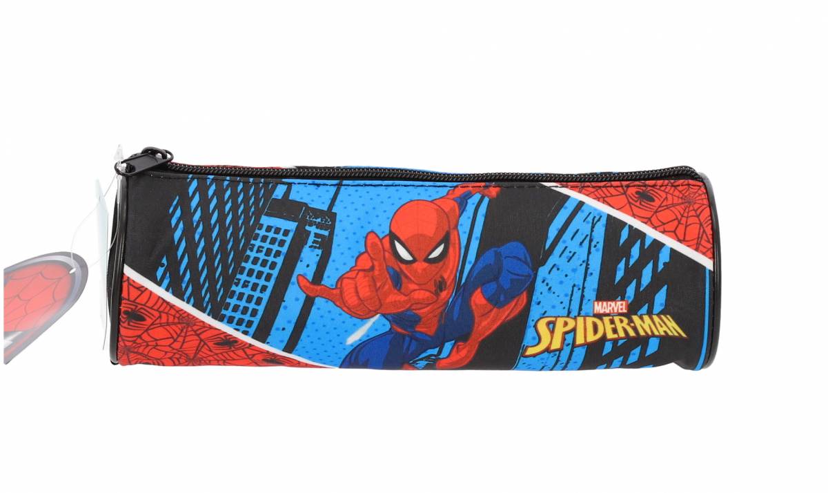 Penar Mic tip Etui, Spiderman, 1 Fermoar, Albastru