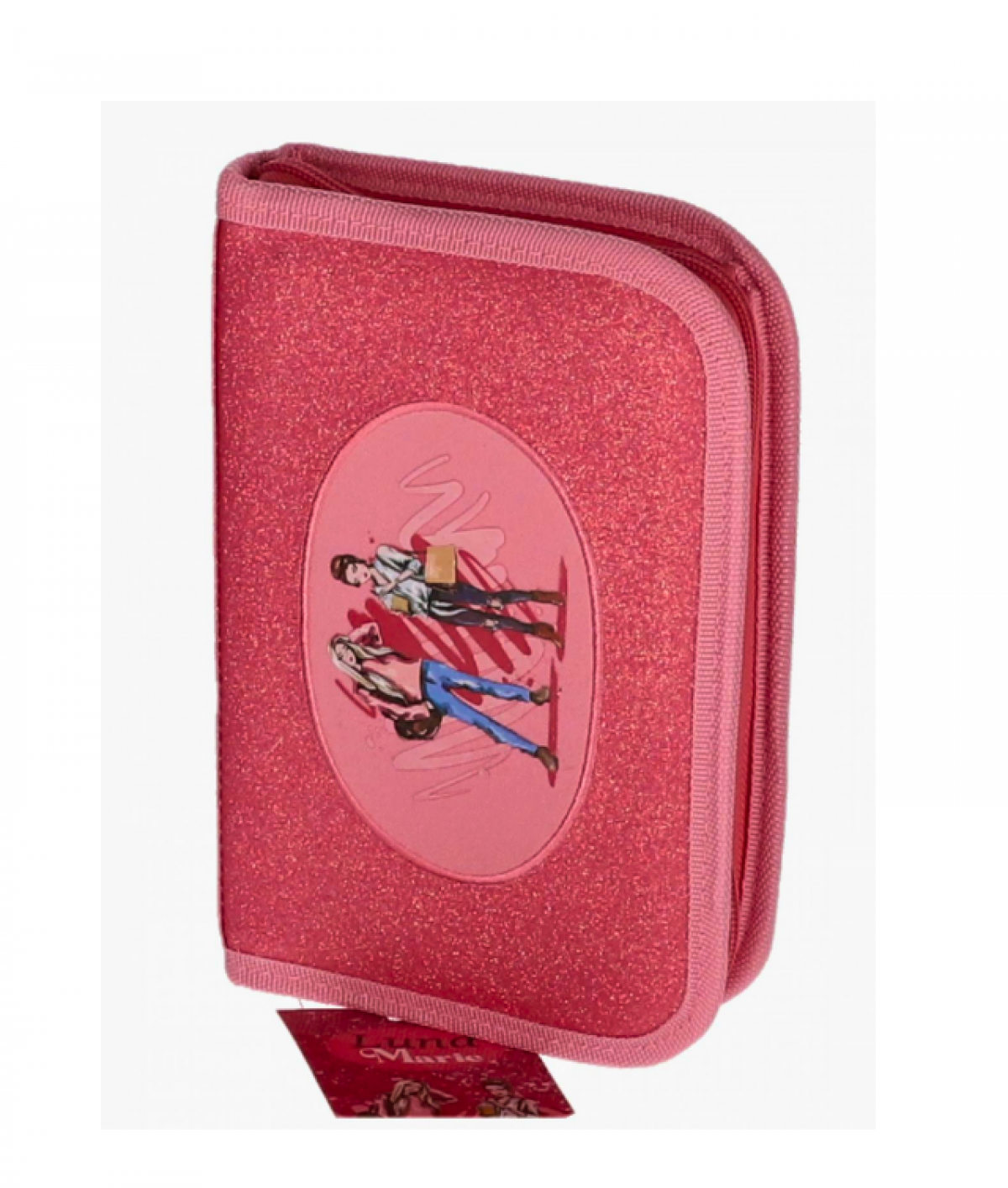 Penar FETE Neechipat, 1 Compartiment, SchoolFriendly, Luna Marie, 1 Fermoar 2 Extensii, glitter, FETE