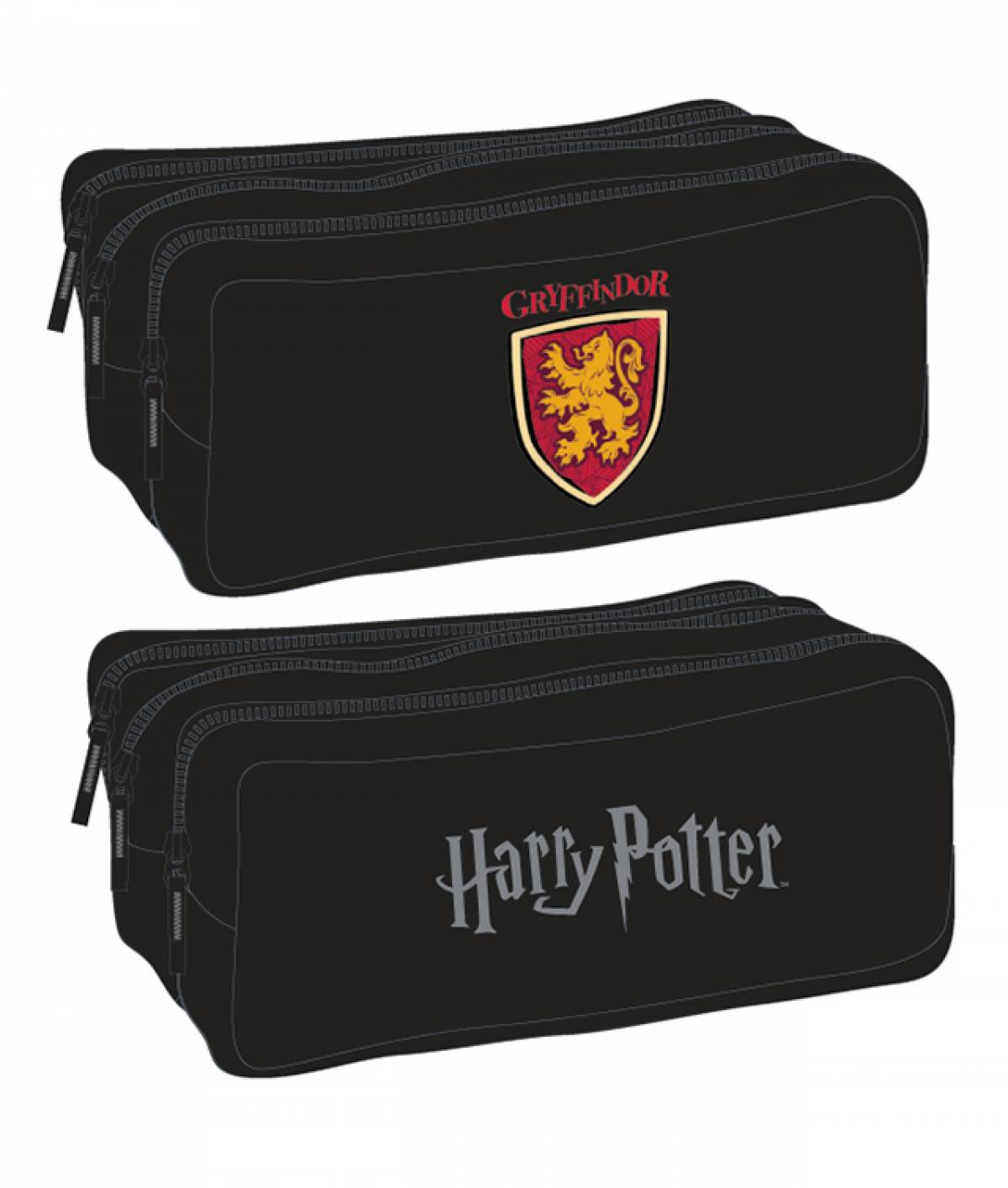 Penar Mic tip Etui, Harry Potter, 3 Fermoare, Negru