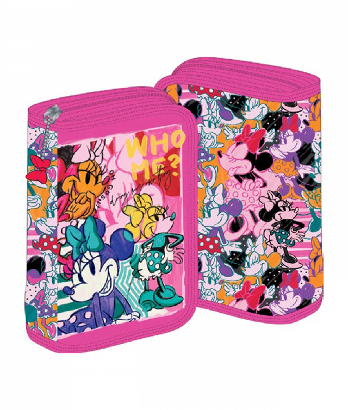 Penar 1 Compartiment, Minnie Mouse, 1 Fermoar 2 Extensii, Roz
