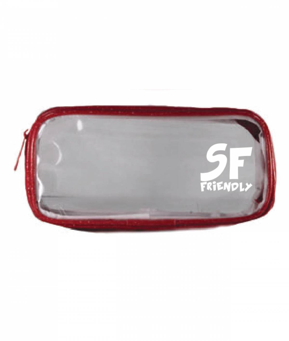 Penar SF Etui Transparent 1Fermoar Rosu