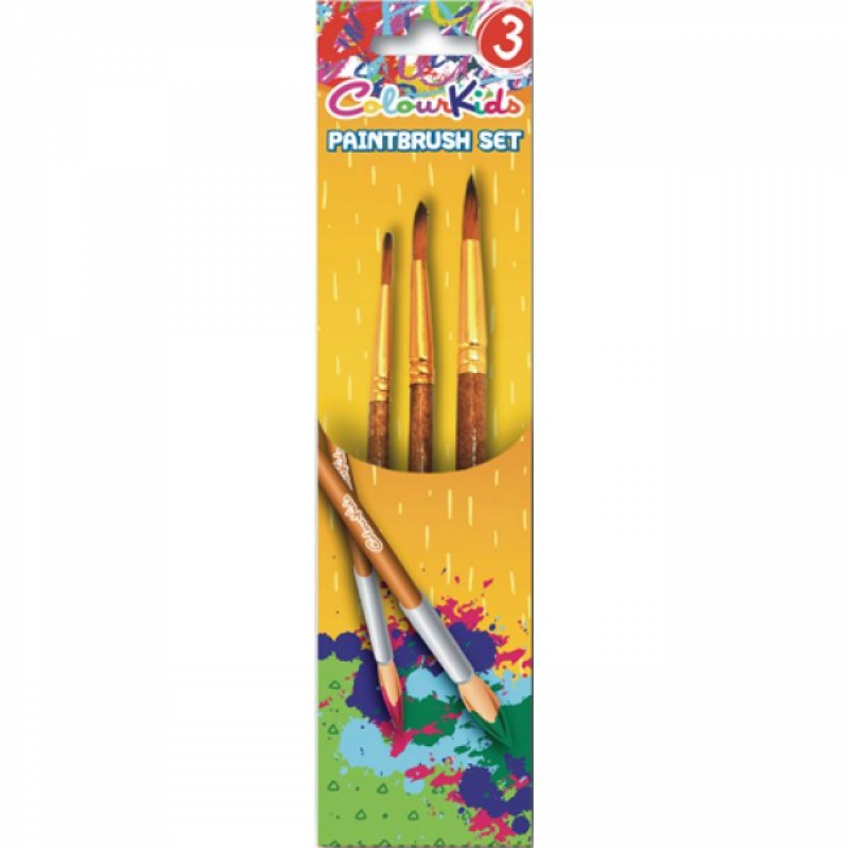 Pensule CK varf ascutit 3buc nr 3/7/11 Colour KIDS