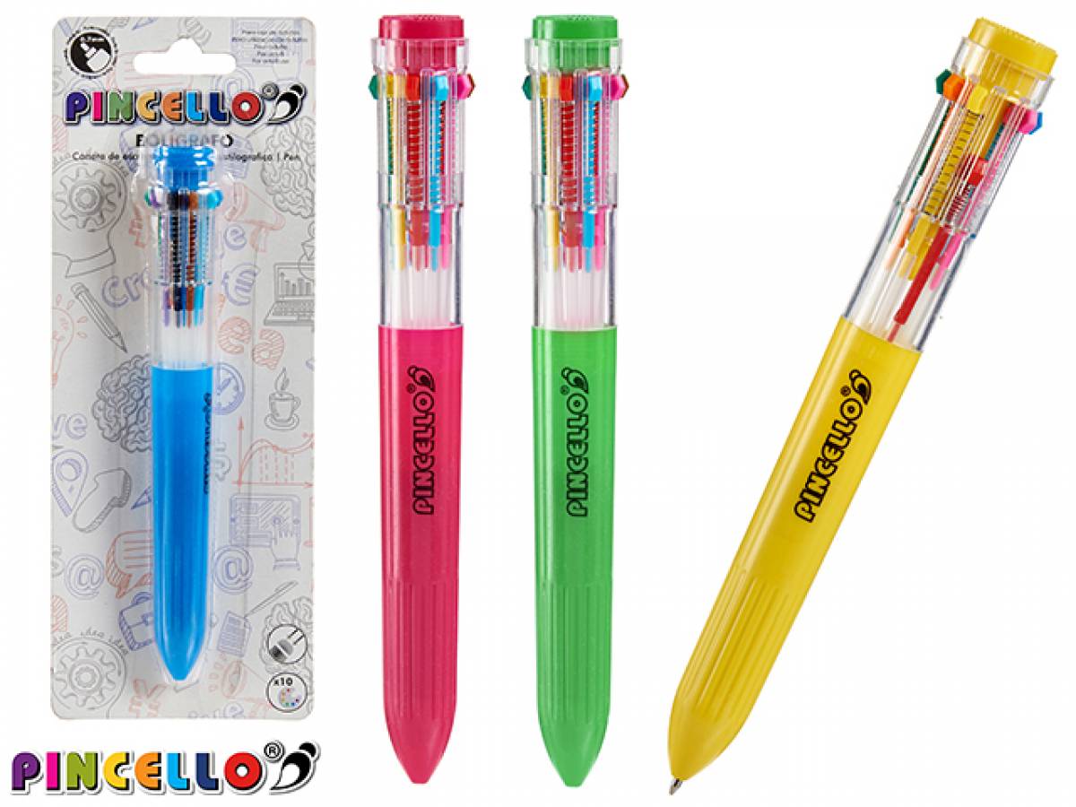 Pix ballpoint PINCELLO 10 culori 0 7mm