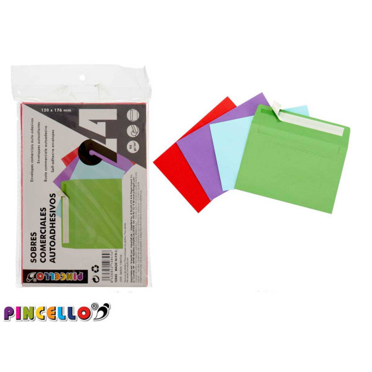 Plicuri Pincello colorate asortat 17,5x12x1cm