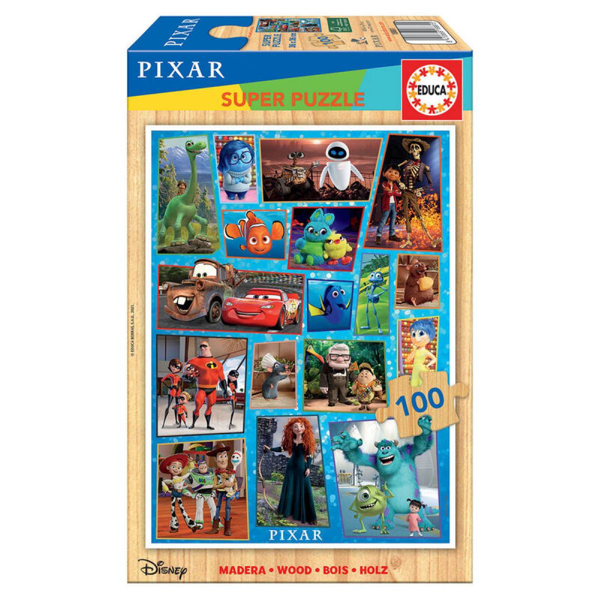 Puzzle lemn Disney Pixar Multiproperty 100 piese