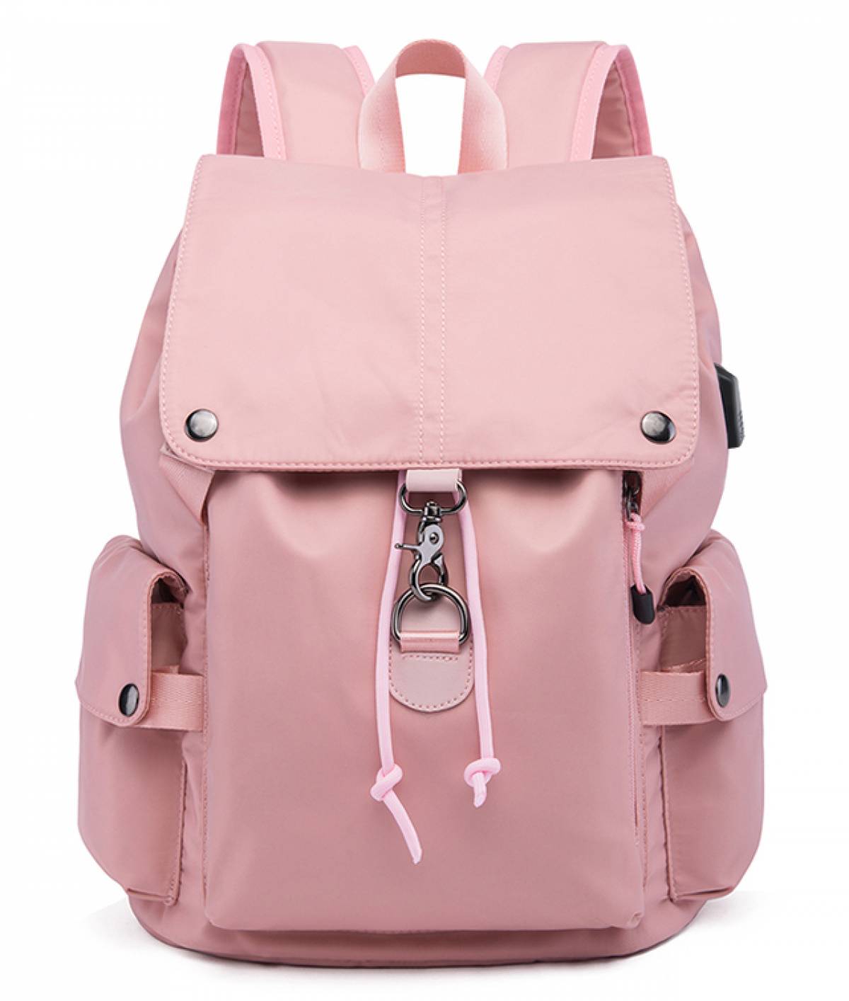 Rucsac teens roz cu dispozitiv USB