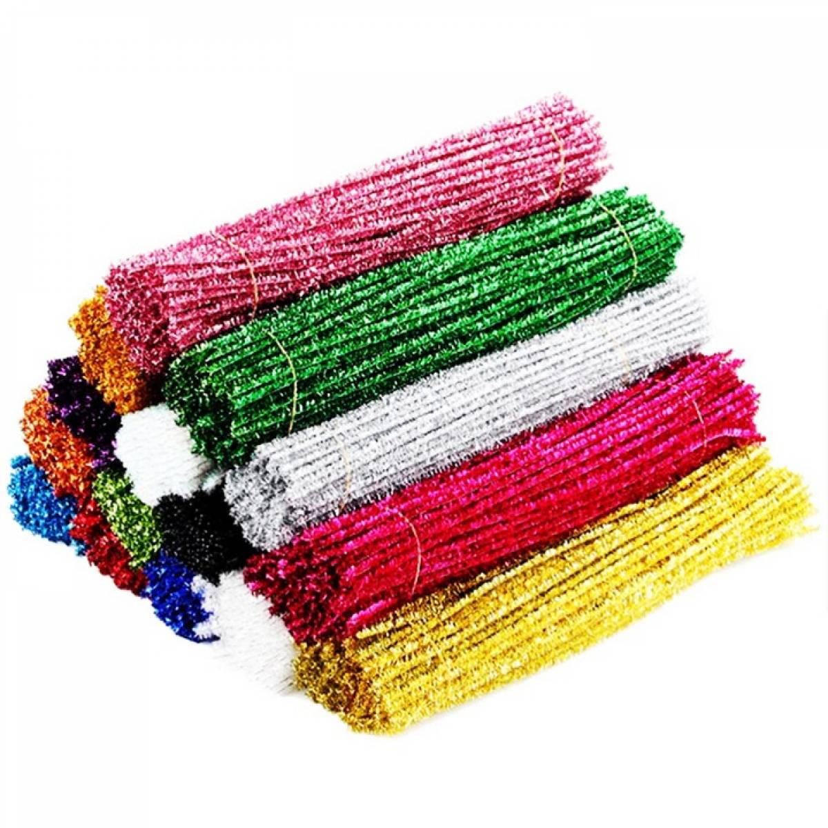 Sarma plusata cu sclipici 8culori 25 bucati Dia 6mm
