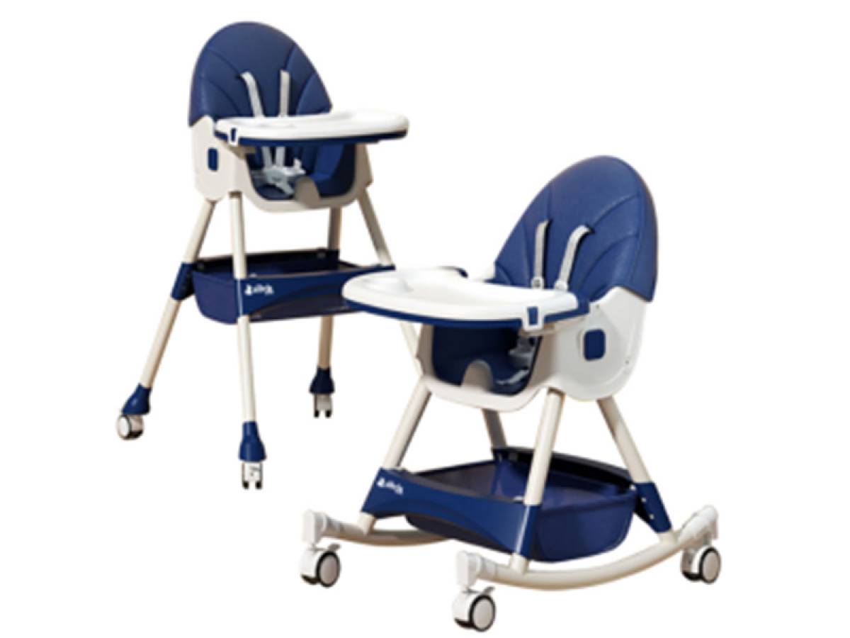 Scaun pentru copii SILVIS BEBE ,3 in 1: scaun inalt pentru copii, scaun pentru masa, balansoar. ALBASTRU