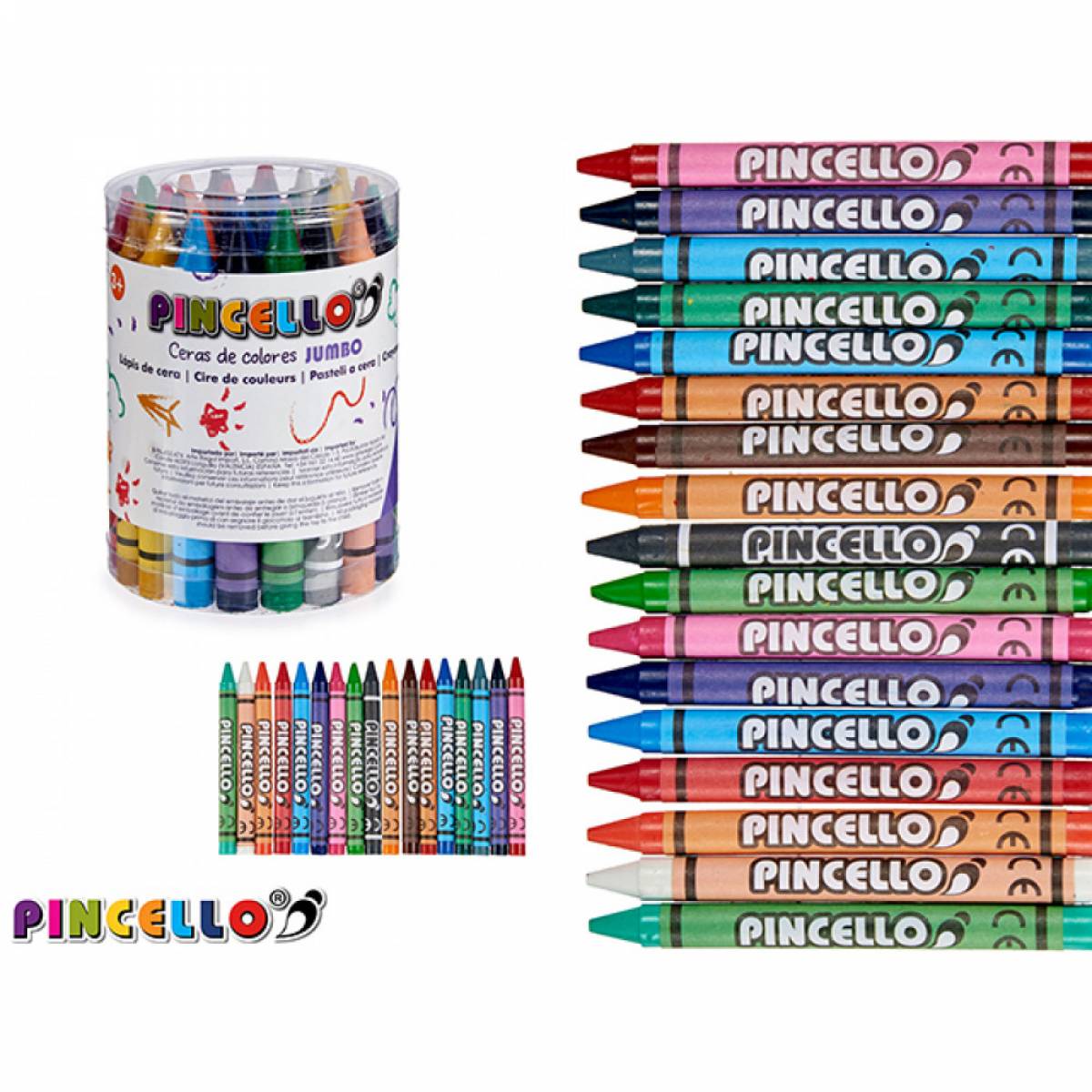 Creioane Cerate PINCELLO 36 culori jumbo