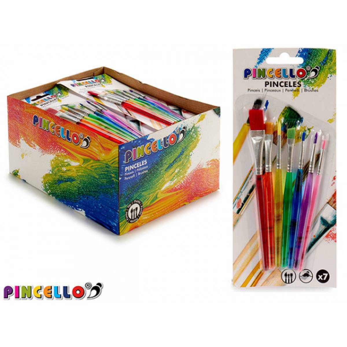 Pensule PINCELLO 7buc dimenisuni asortate